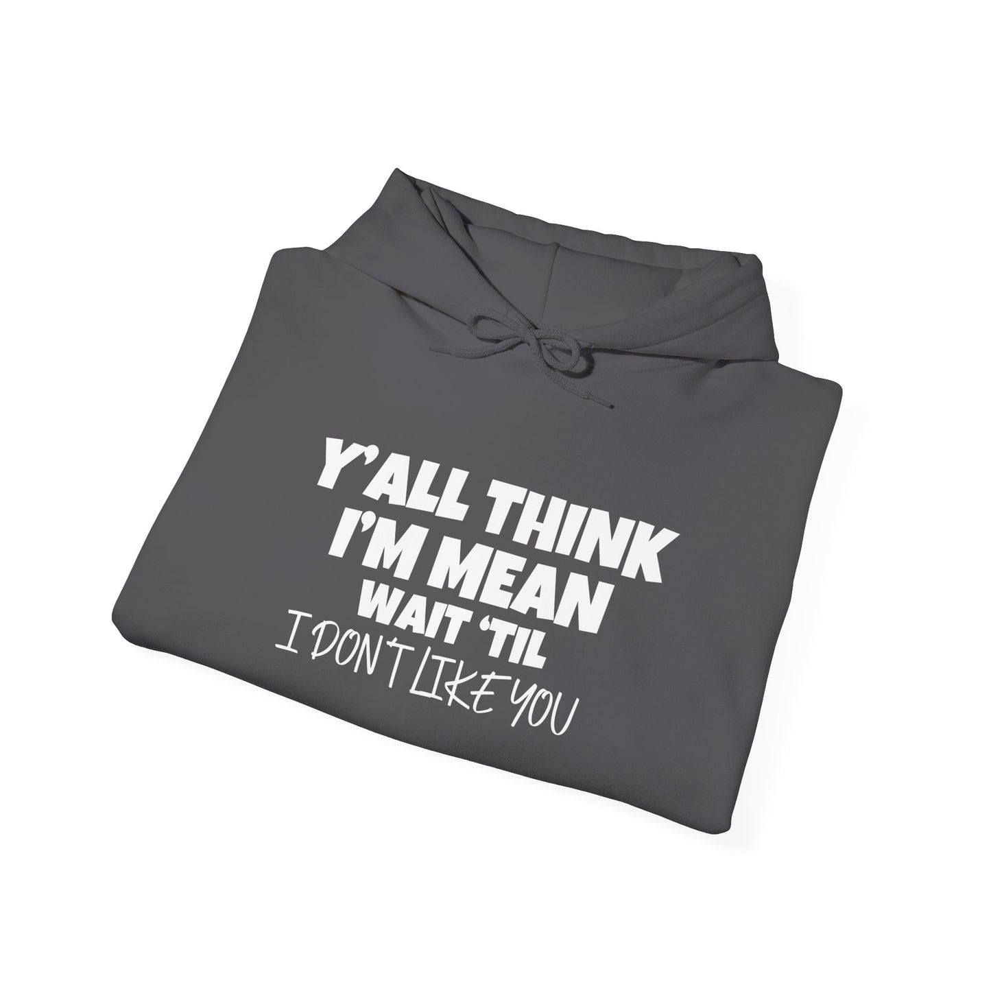 Y'all Think I'm Mean Wait 'Til I Don't Like You Adult Heavy Blend™ Hoodie