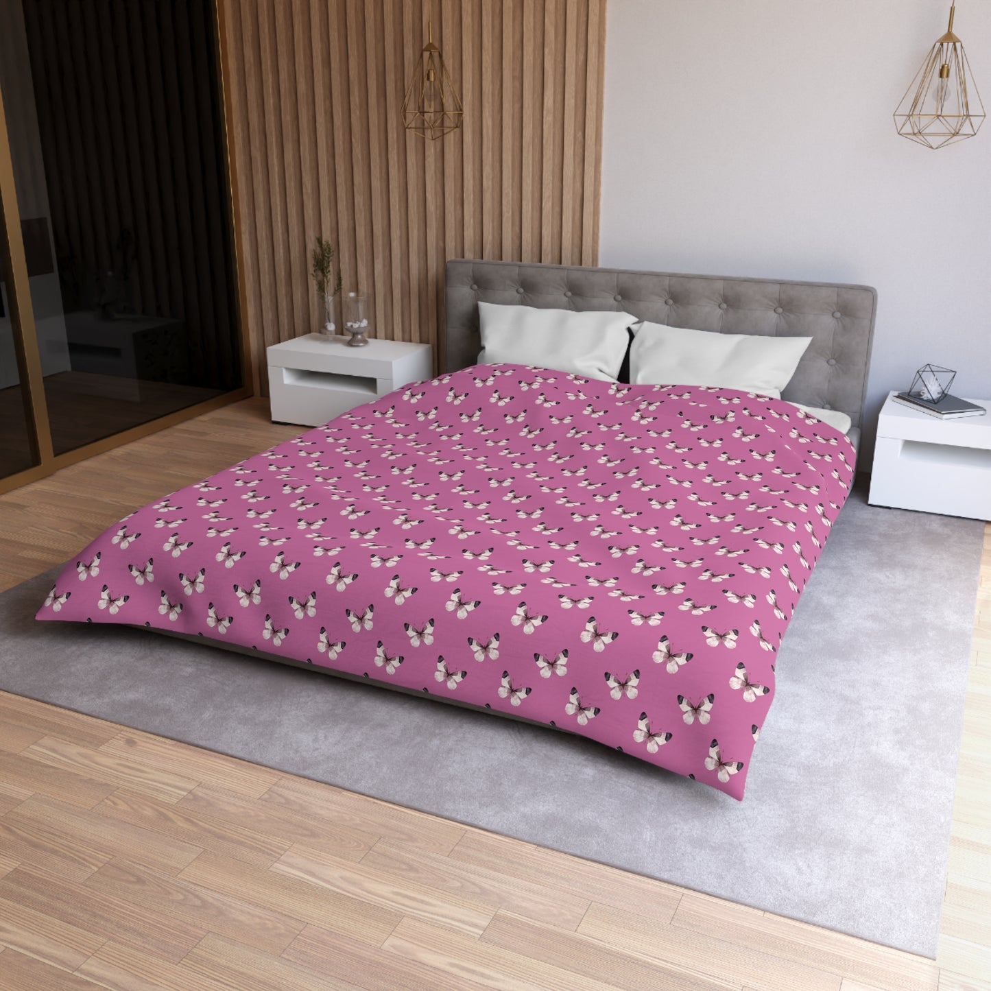 Blush Flutter Microfiber Duvet Cover
