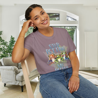 Stop Petting My Peeves (Frogs) Adult T-shirt