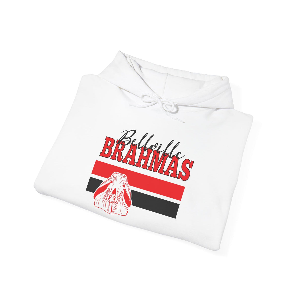 Ballville Brahmas w/Mascot & Stripes Adult Heavy Blend™ Hooded Sweatshirt