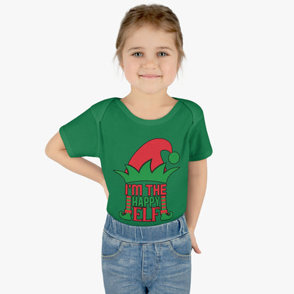 I'm The Happy Elf Infant Baby Rib Bodysuit