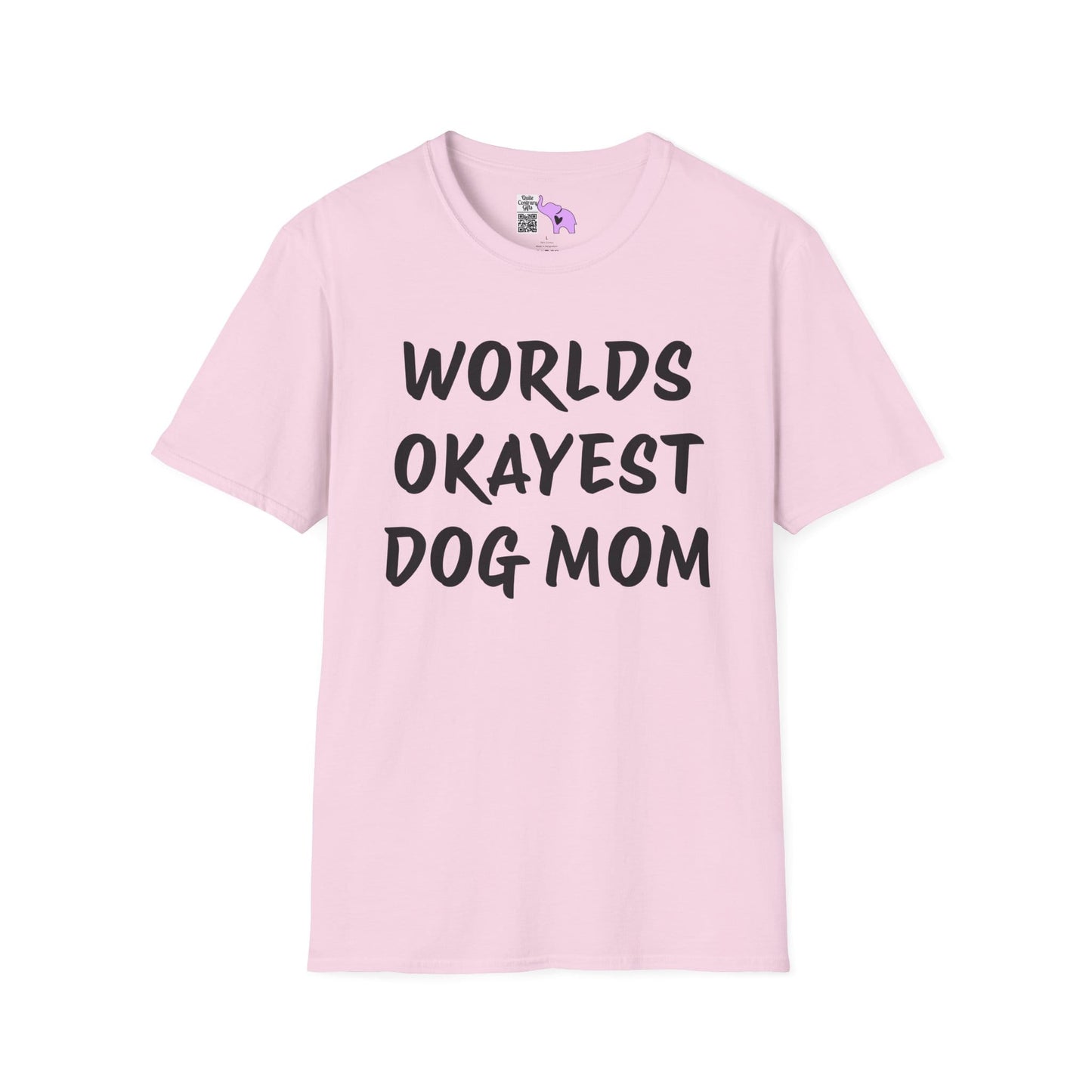 Worlds Okayest Dog Mom Adult T-shirt