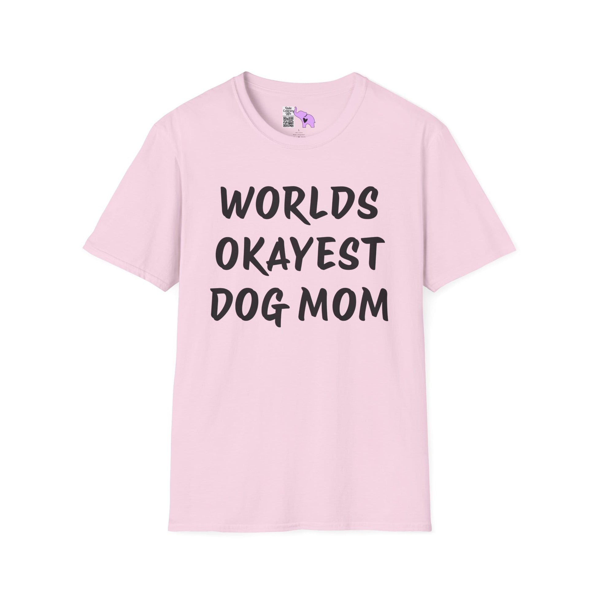 Worlds Okayest Dog Mom Adult T-shirt