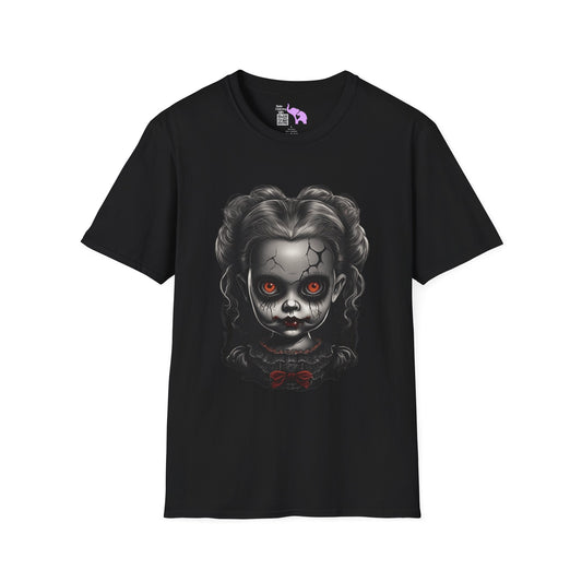 Creepy Girl Doll 2 Adult T-shirt