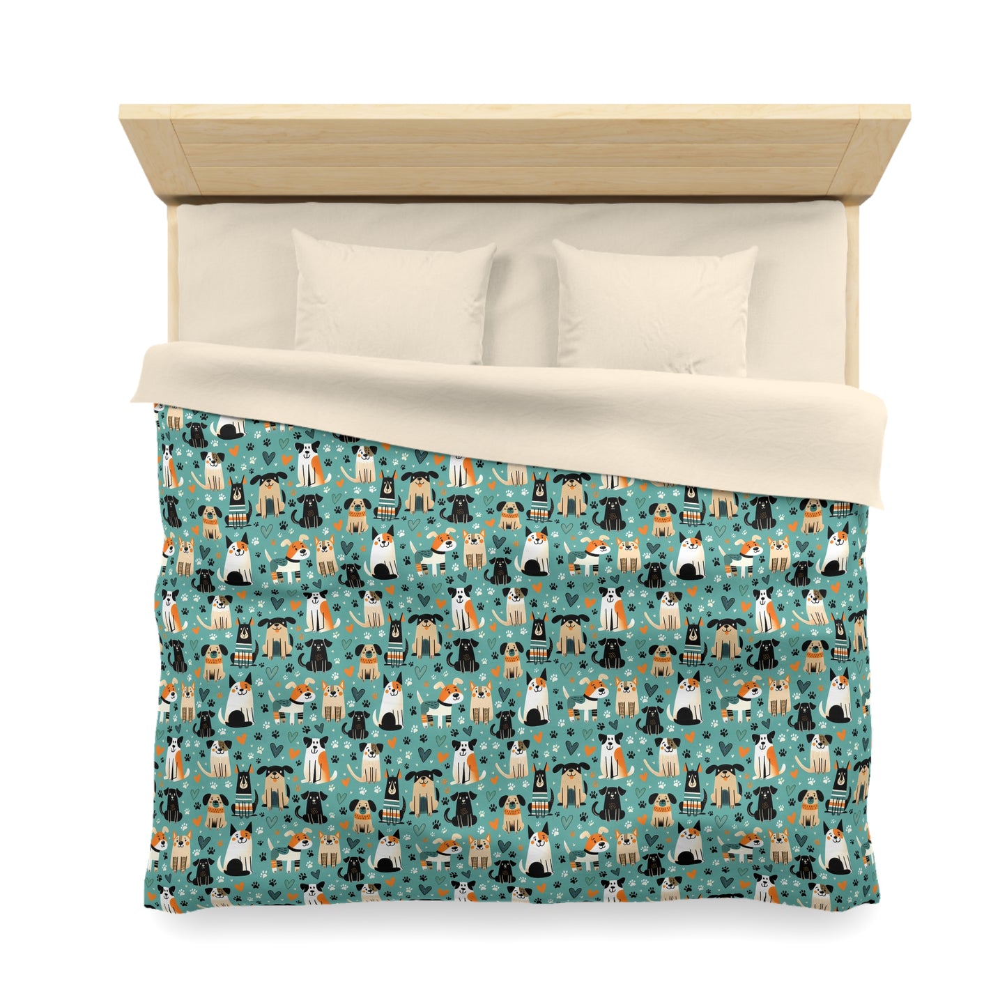 Happy Hounds Microfiber Duvet Cover