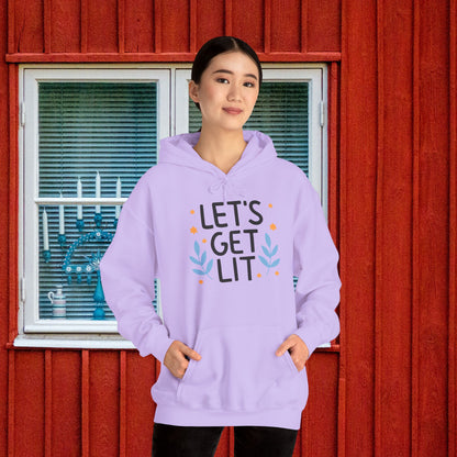 Hanukkah Let's Get Lit Heavy Blend™ Hooded Sweatshirt