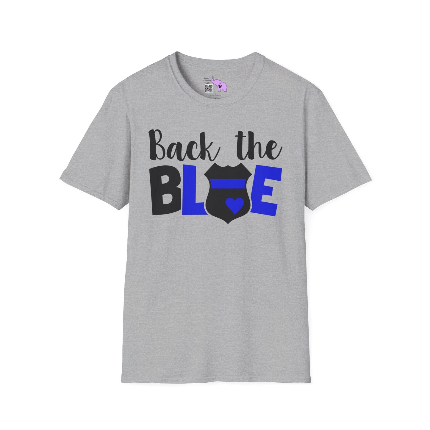 Back The Blue (Badge) Adult T-shirt