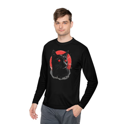 Black Cat Over Moon 2 Adult Long Sleeve Tee