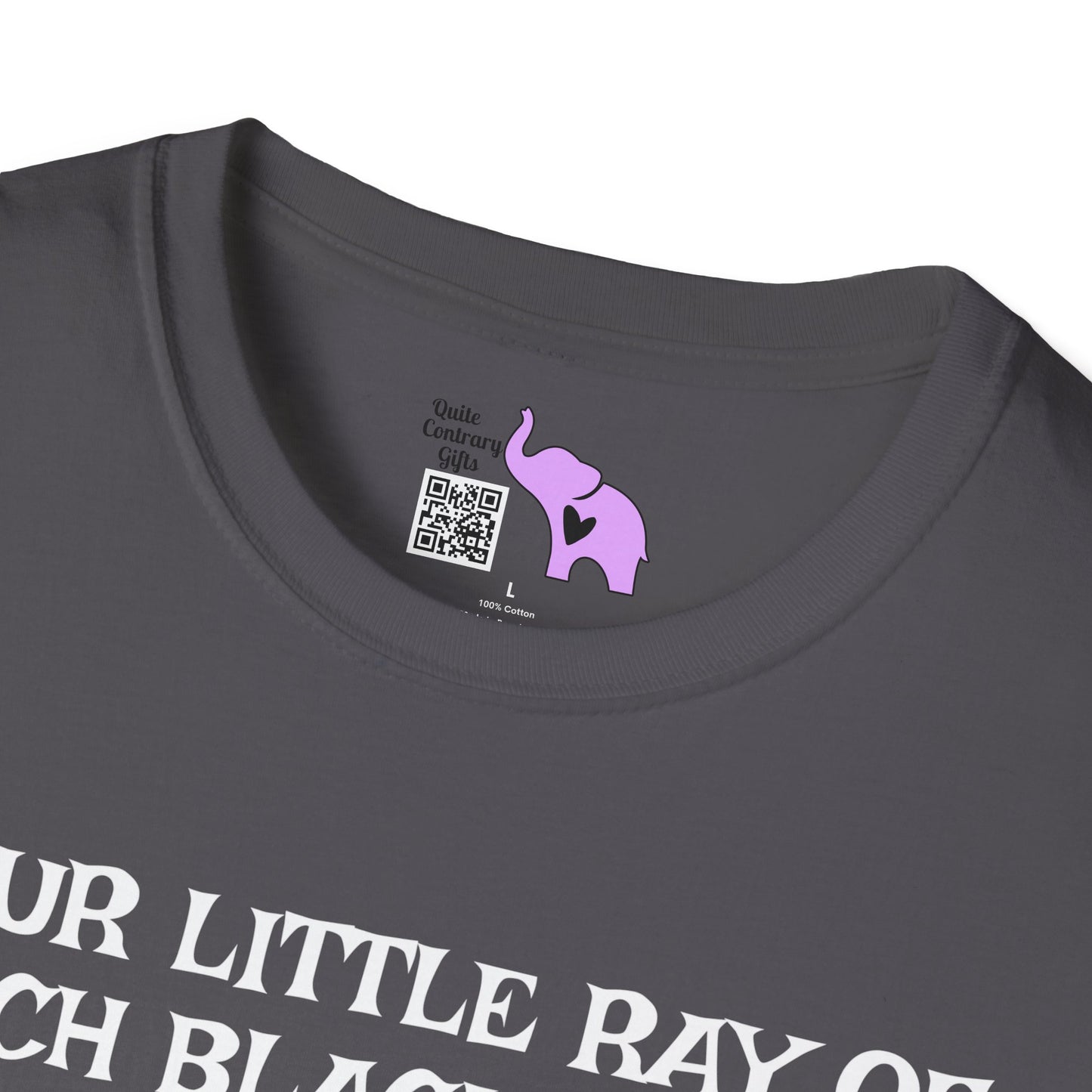 Your Little Ray of Pitch Black Has Arrived (Rainbow) Adult T-shirt