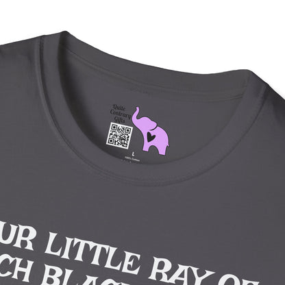 Your Little Ray of Pitch Black Has Arrived (Rainbow) Adult T-shirt