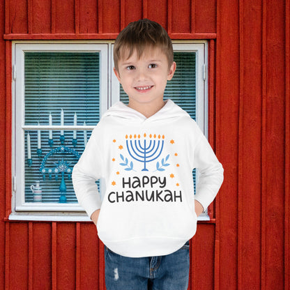 Happy Chanukah Toddler Pullover Fleece Hoodie