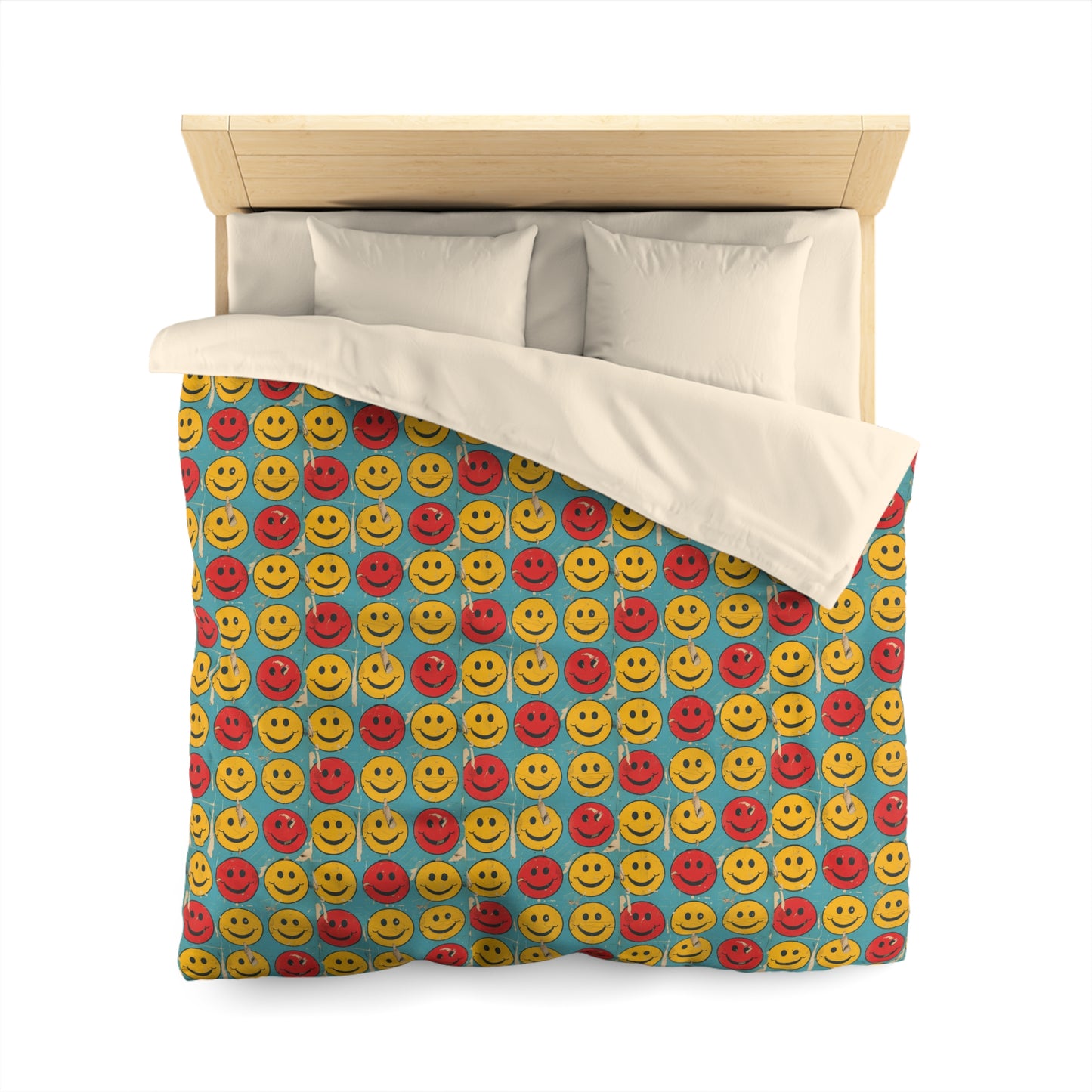 Retro Grins Microfiber Duvet Cover