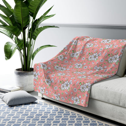 Jasmine Blush Garden Fleece Blanket