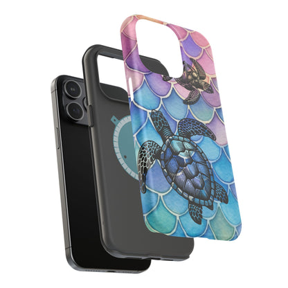 Sea Turtle Silhouette MagSafe® Compatible Tough Case for iPhone