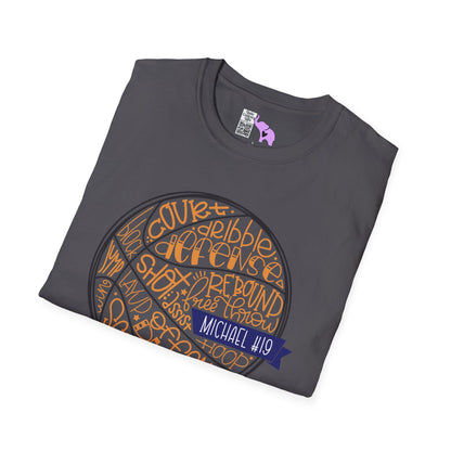 Personalized Basketball Cheer Team Adult T-shirt