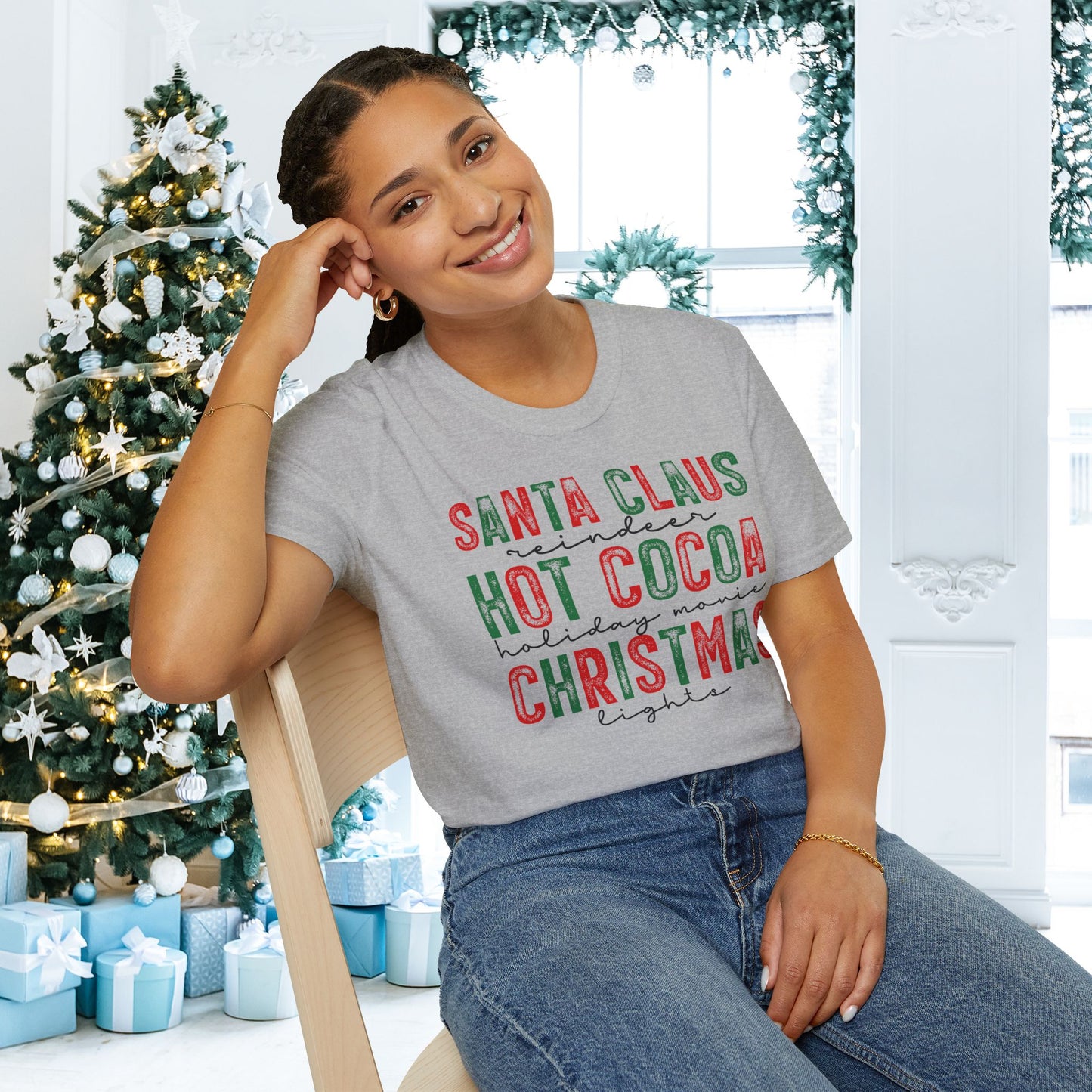 Santa Claus Hot Cocoa Chriatmas Adult T-shirt