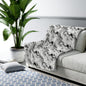 Frost Veil Marble Fleece Blanket