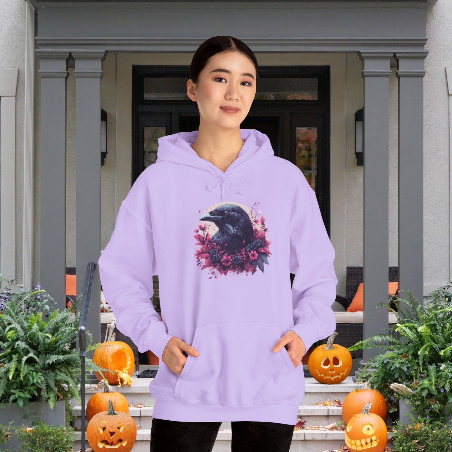 ""Halloween Crows Heavy Blend™ Hooded Sweatshirt