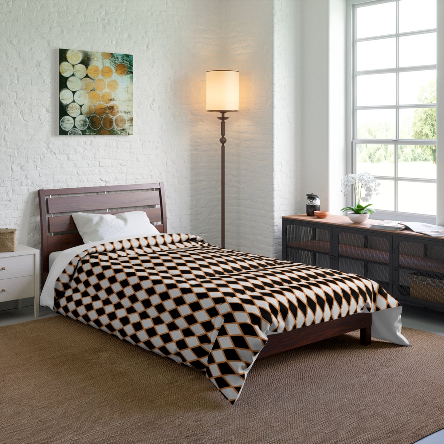 Midnight Ember Harlequin Comforter