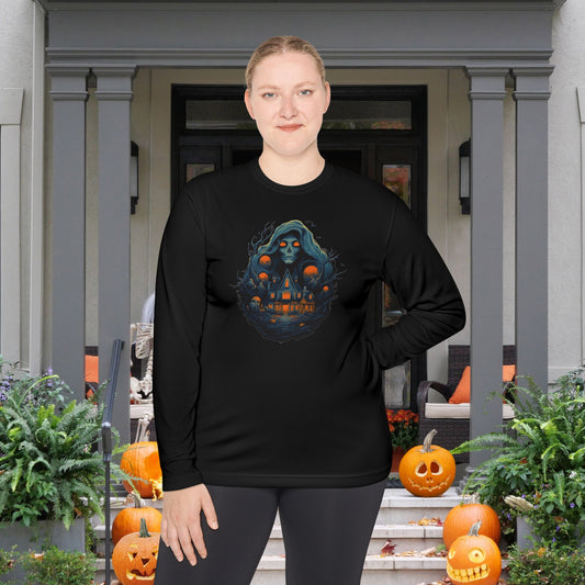 Creepy Ghost 7 Adult Long Sleeve Tee