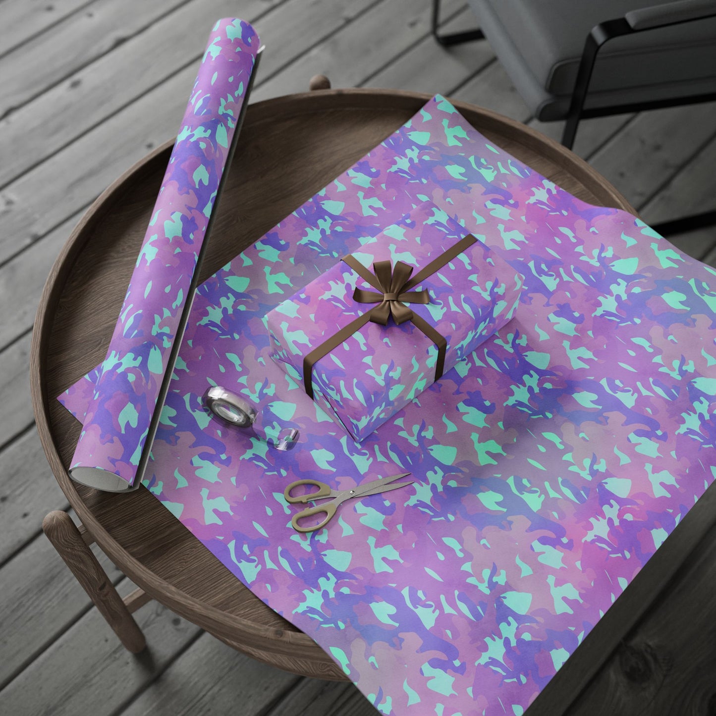 Lavender Mist Camo Wrapping Paper