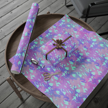 Lavender Mist Camo Wrapping Paper