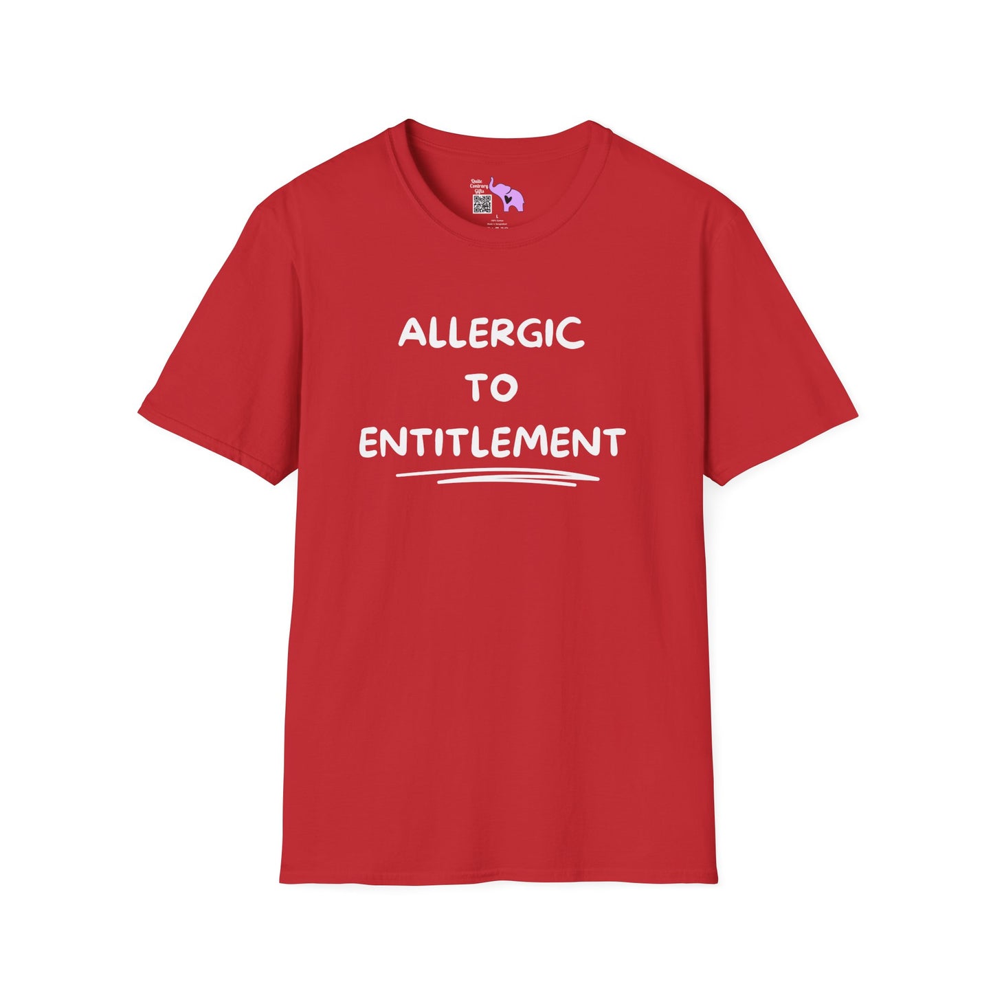 Allergic To Entitlement Adult T-shirt