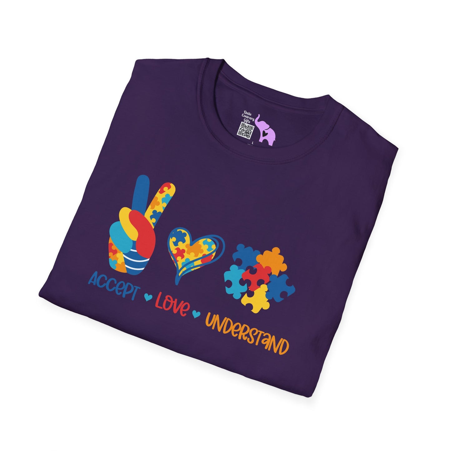 Accept Love Understand Autism Awarness Adult T-shirt