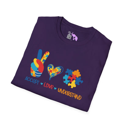 Accept Love Understand Autism Awarness Adult T-shirt