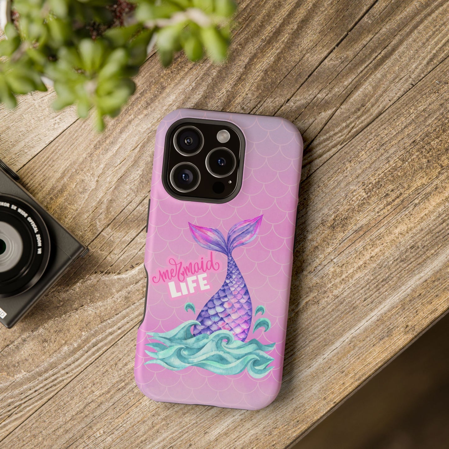 Pink Mermaid Life MagSafe® Compatible Tough Case for iPhone