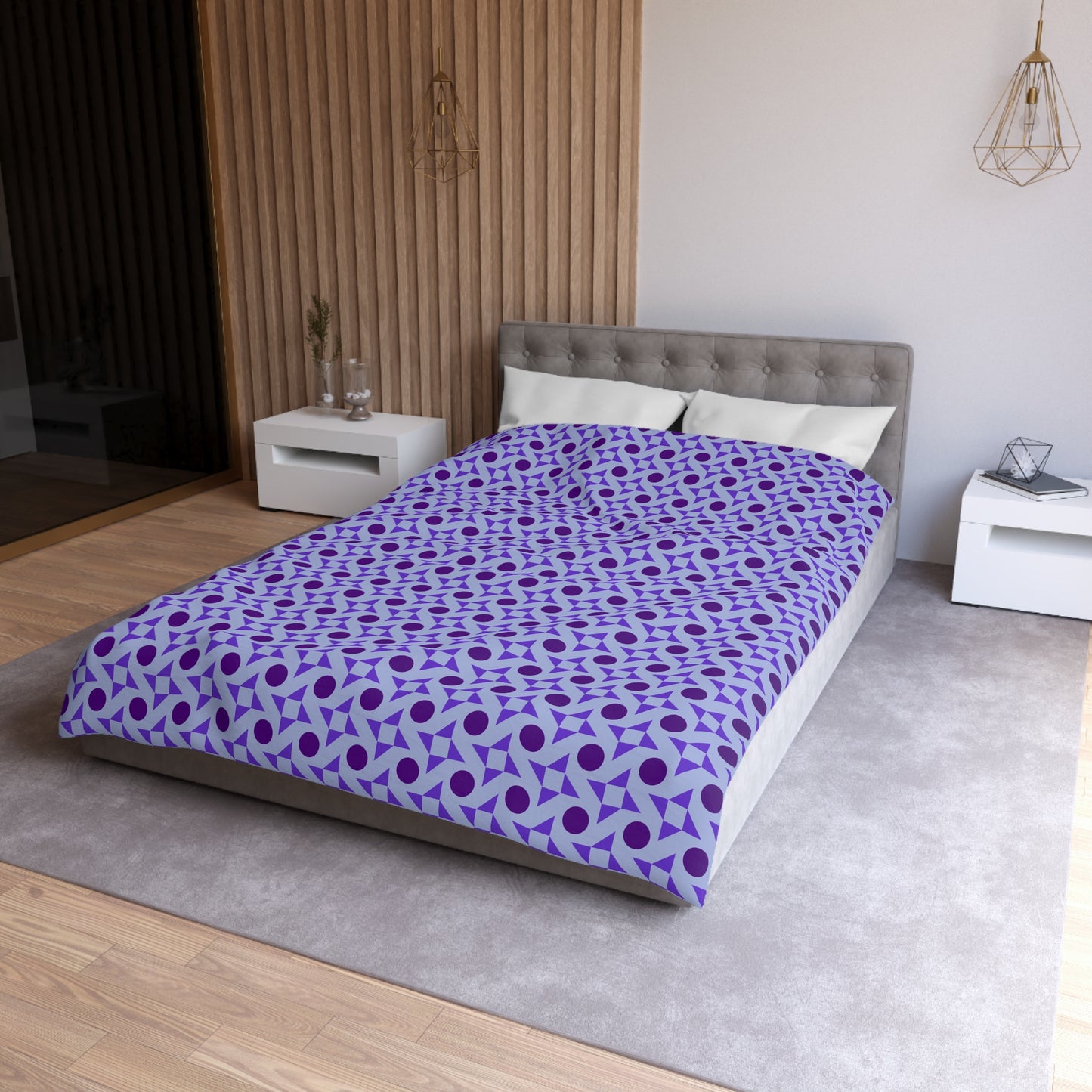 Violet Pinwheels Microfiber Duvet Cover