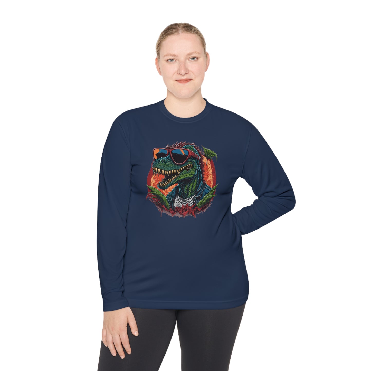 Cool Dinosaur Adult Long Sleeve Tee