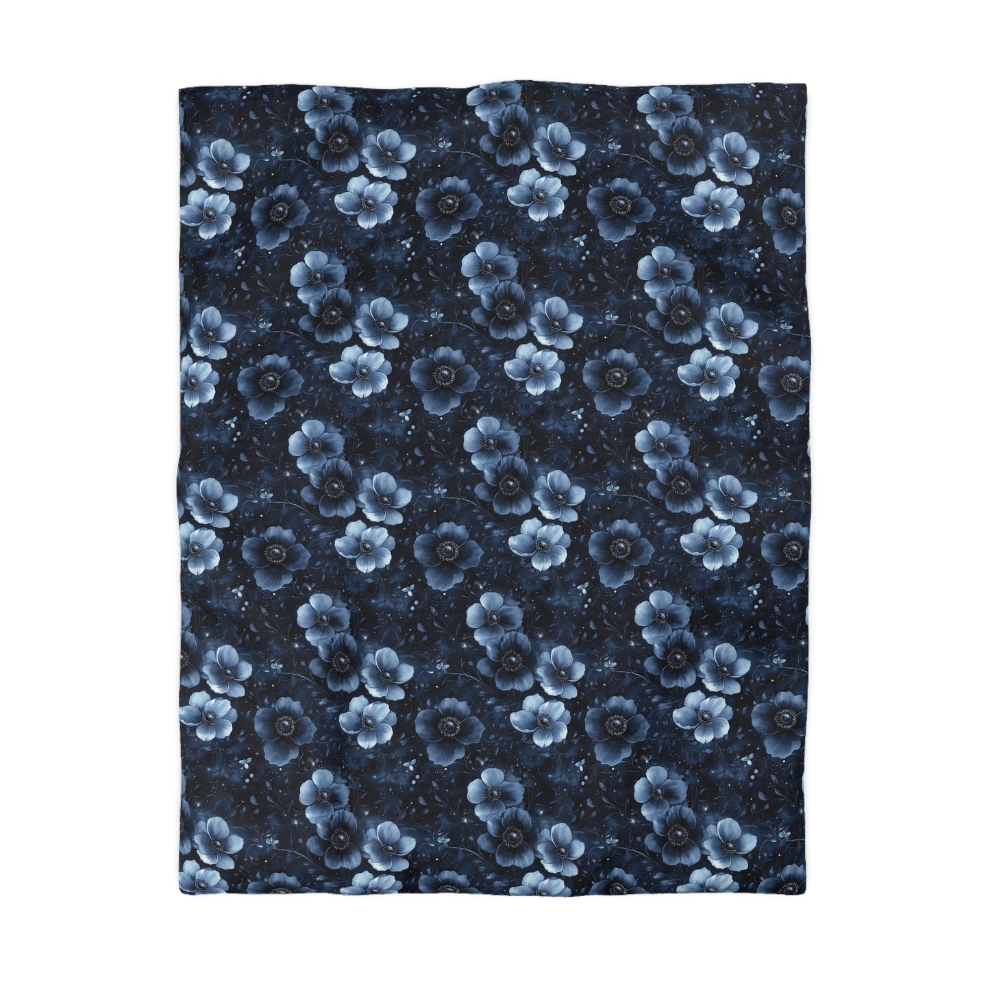 MIdnight Blossoms Microfiber Duvet Cover