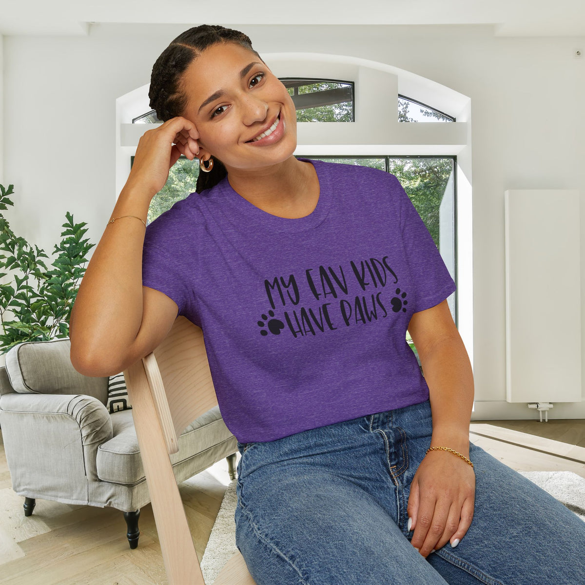 My Fav Kids Have Paws Adult T-shirt