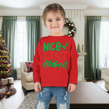 Nice List Dropout Toddler Long Sleeve Tee