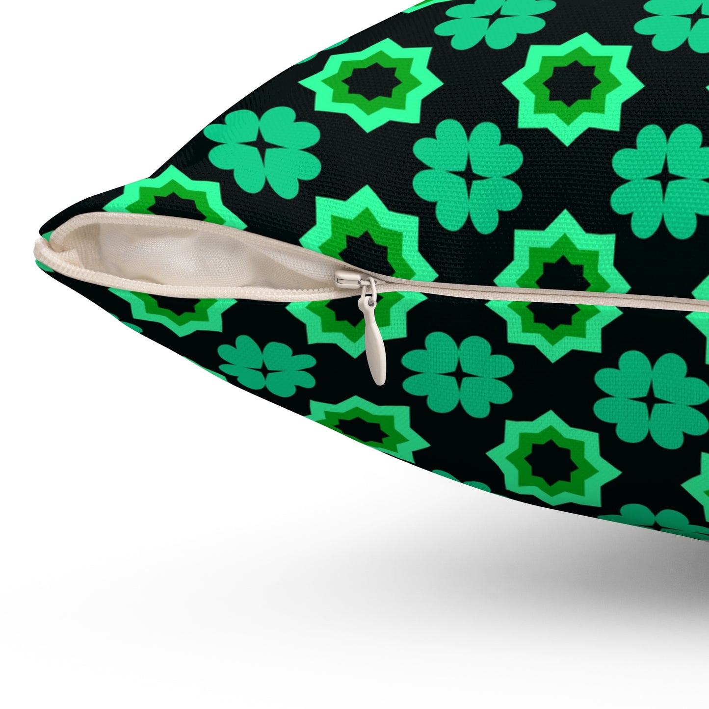 Clover Bloom Burst Throw Pillow