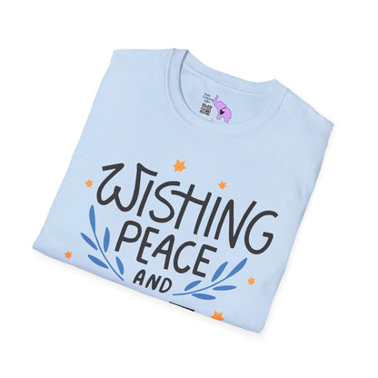 Hanukkah Wishing Peace & Light 3 Adult T-shirt