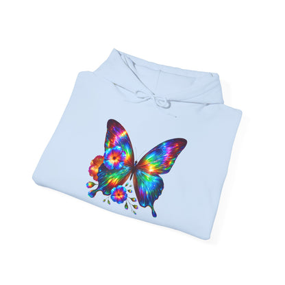 Floral Butterfly Heavy Blend™ Hooded Sweatshirt