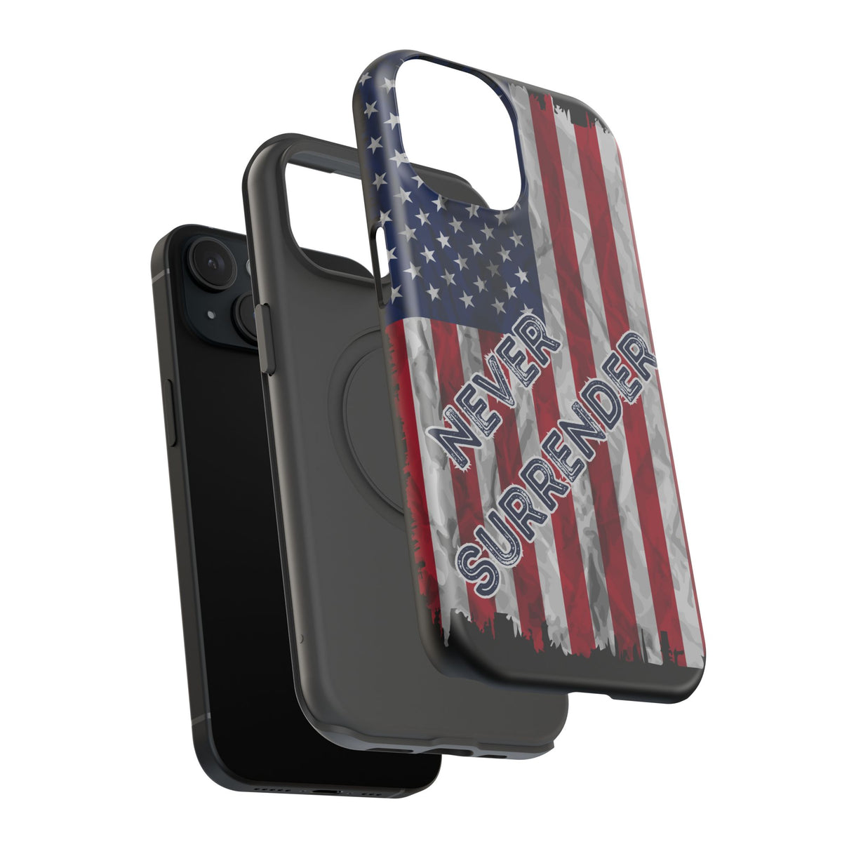 Never Surrender American Flag Impact-Resistant Cases
