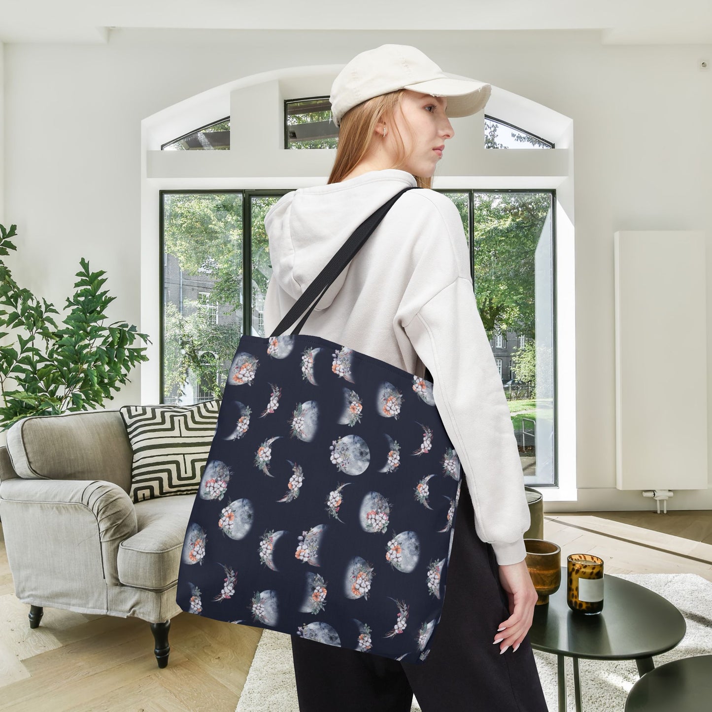 Lunar Garden Canvas Tote Bag