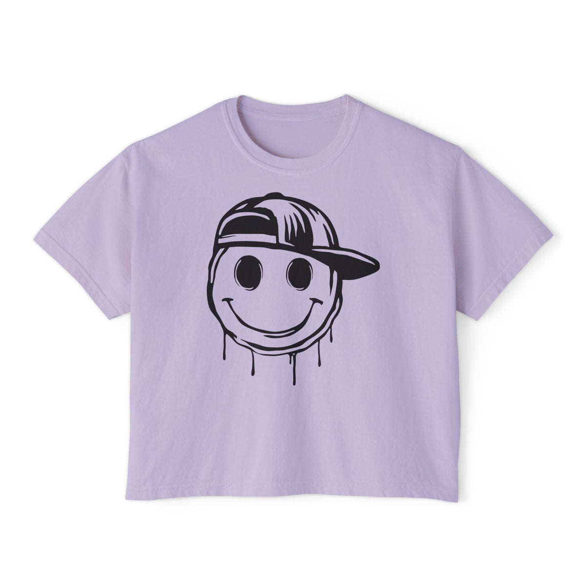 Melty Smiley Face w/Hat Women's Boxy Tee