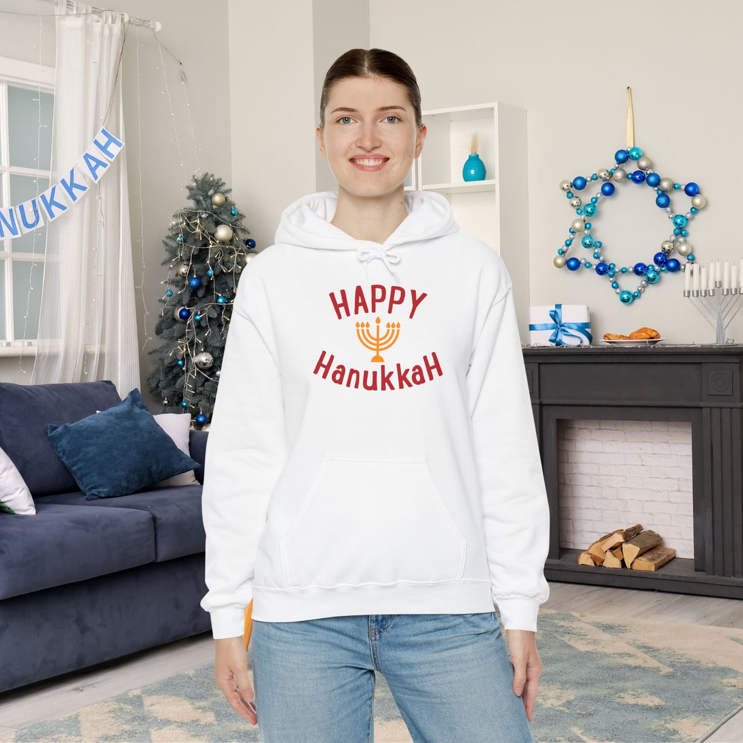 Happy Hanukkah Heavy Blend™ Hooded Sweatshirt