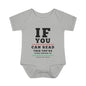 If You Can Read This You're Close Enough To Change My Diaper Baby Rib Bodysuit
