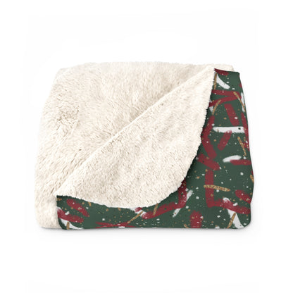 Holiday Brushstrokes Fleece Blanket