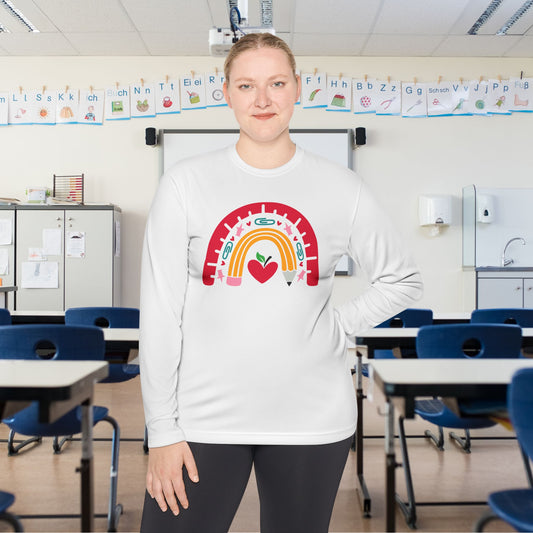Rainbow Teacher Adult Long Sleeve Tee