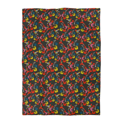 Humming Bloom Microfiber Duvet Cover