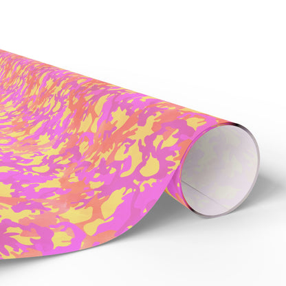 Sunset Sorbet Camo Wrapping Paper