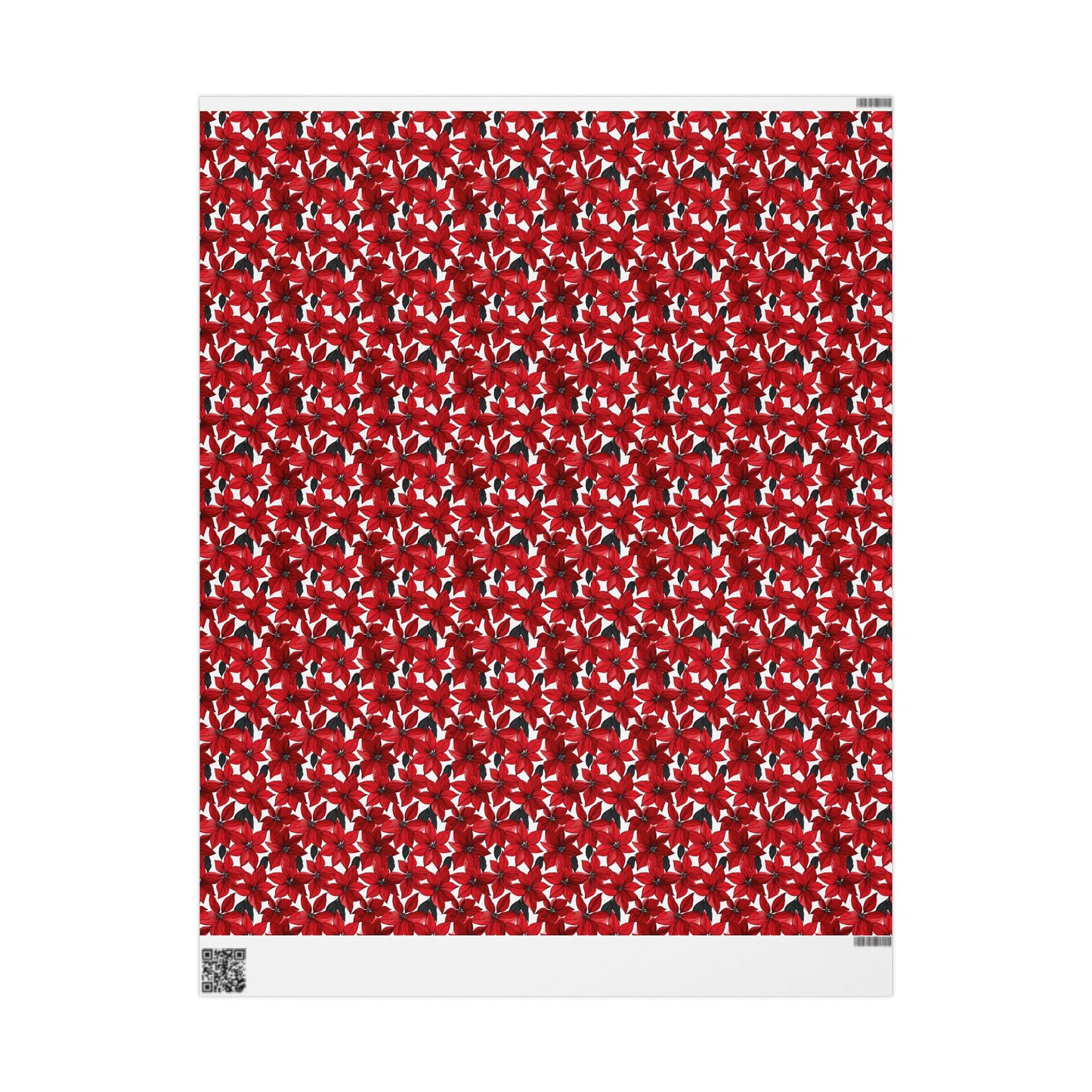 Inked Poinsettias Wrapping Paper