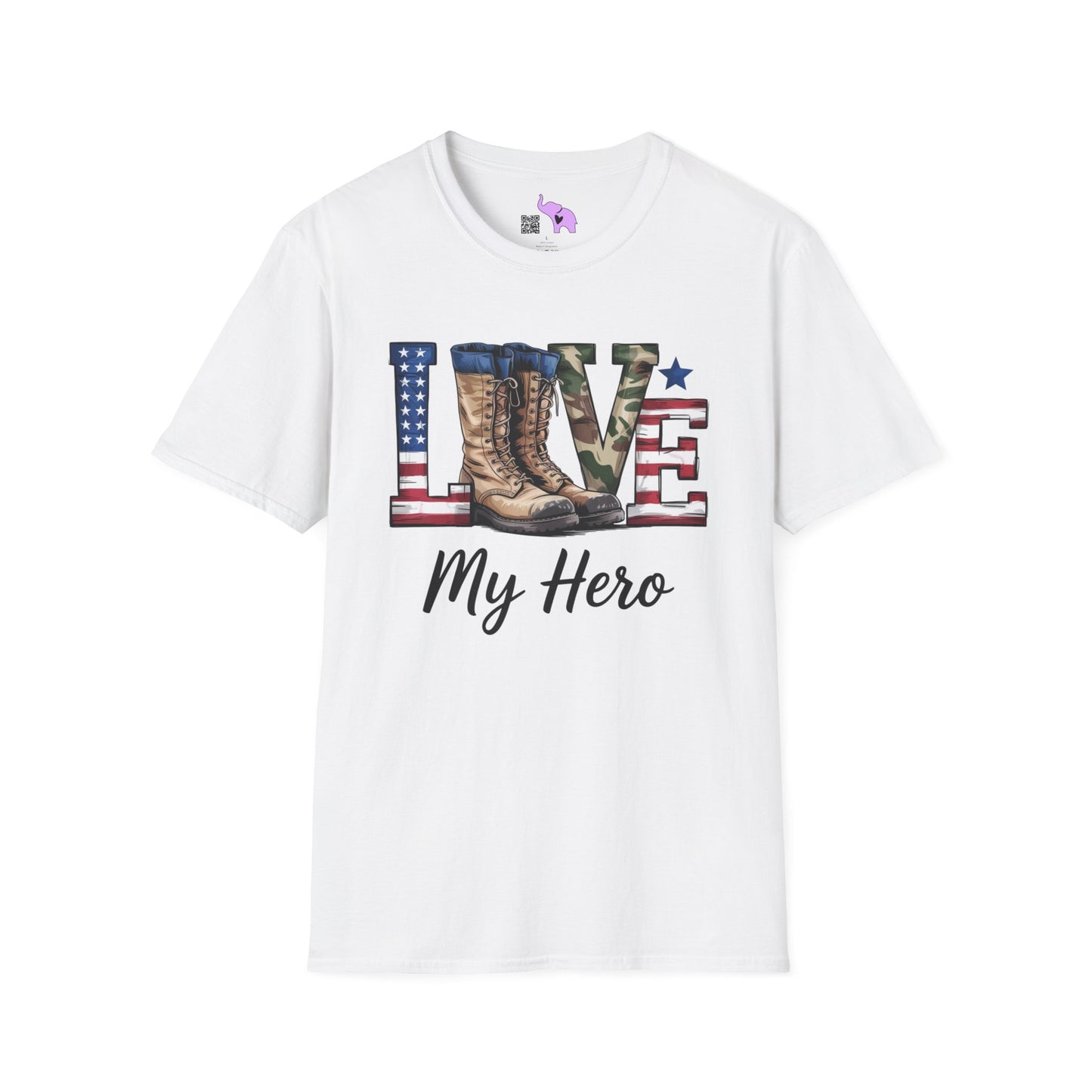 Love My Hero (Military Boots) Adult T-Shirt