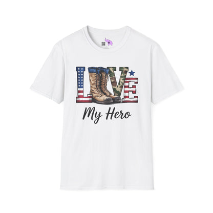 Love My Hero (Military Boots) Adult T-Shirt